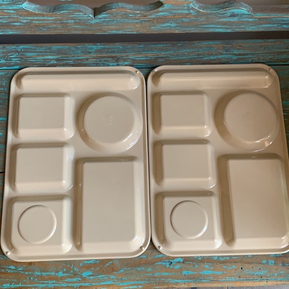 Vintage ABC Melamine Divided Cafeteria Food Trays #413 - Picture 4 of 4